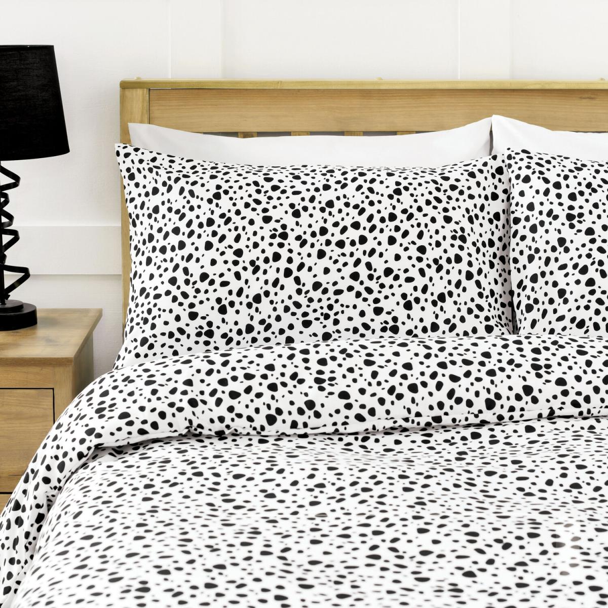 Dottie Duvet Cover and Pillowcase Set - Monochrome / Double – image 3