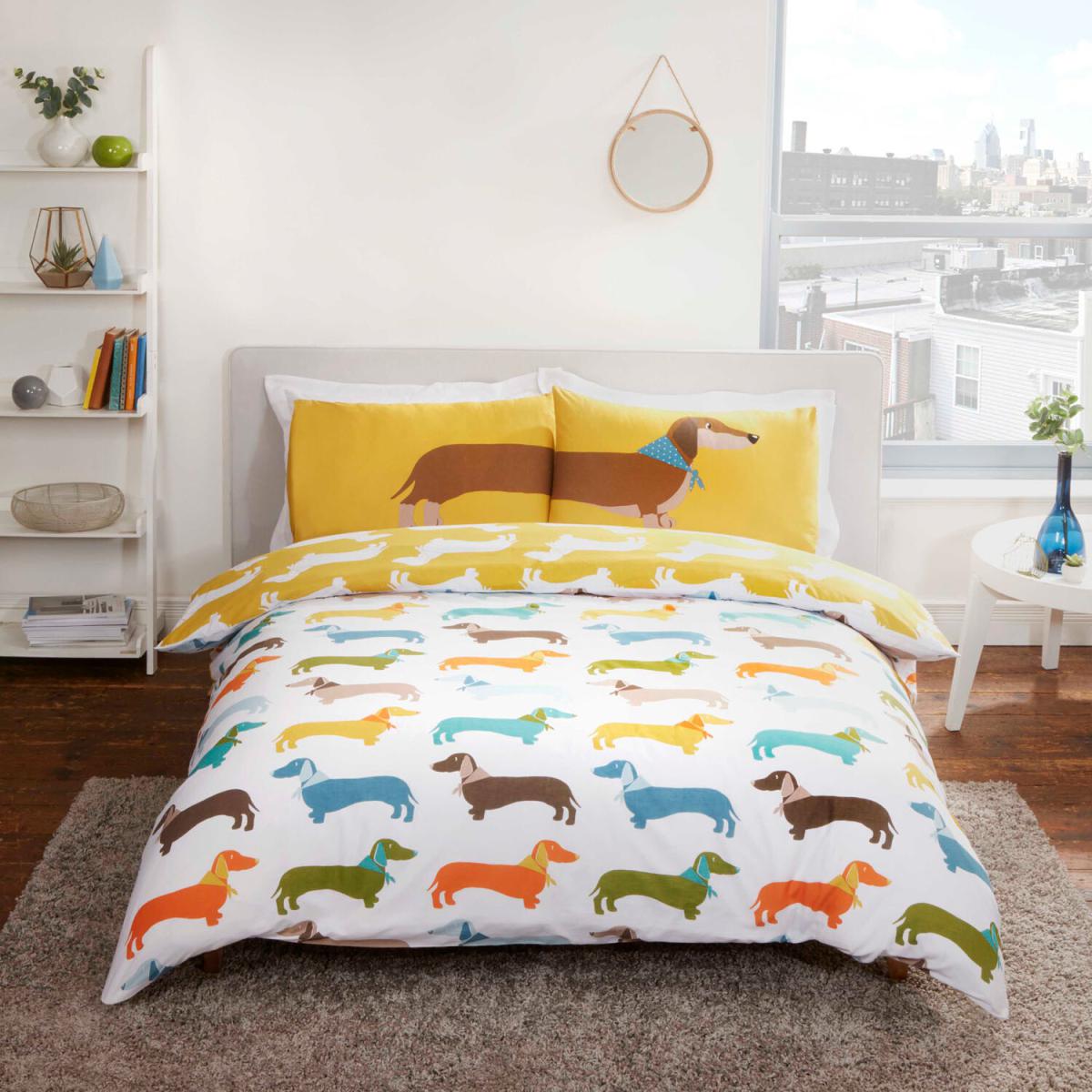 Sausage Dog Duvet Cover and Pillowcase Set - Double – image 3
