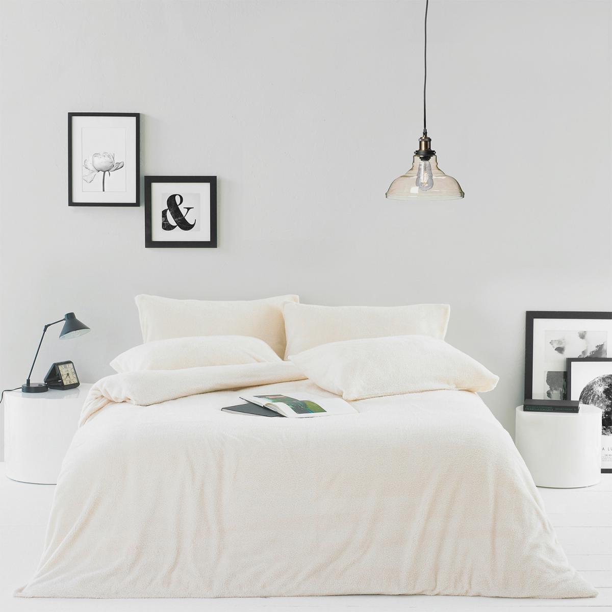 Sherpa Fleece Duvet Cover Set - Blush / Double – image 4