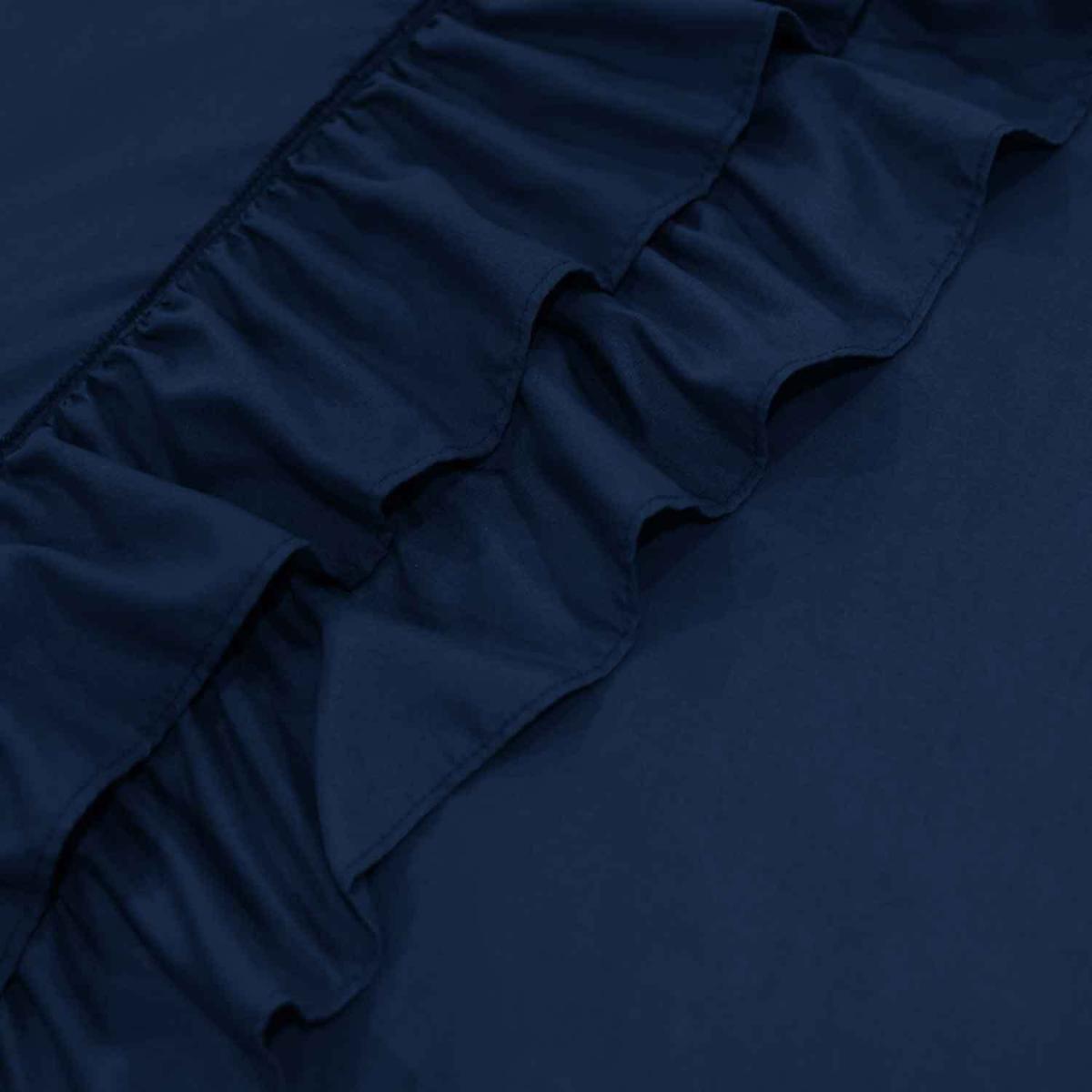 Ruffled Borders Duvet Cover Set - Burgundy / Double – image 4