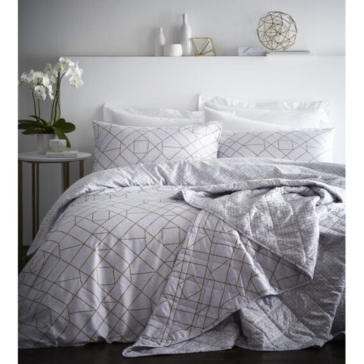 Gatsby Duvet Cover and Pillowcase Set - Yellow / Double
