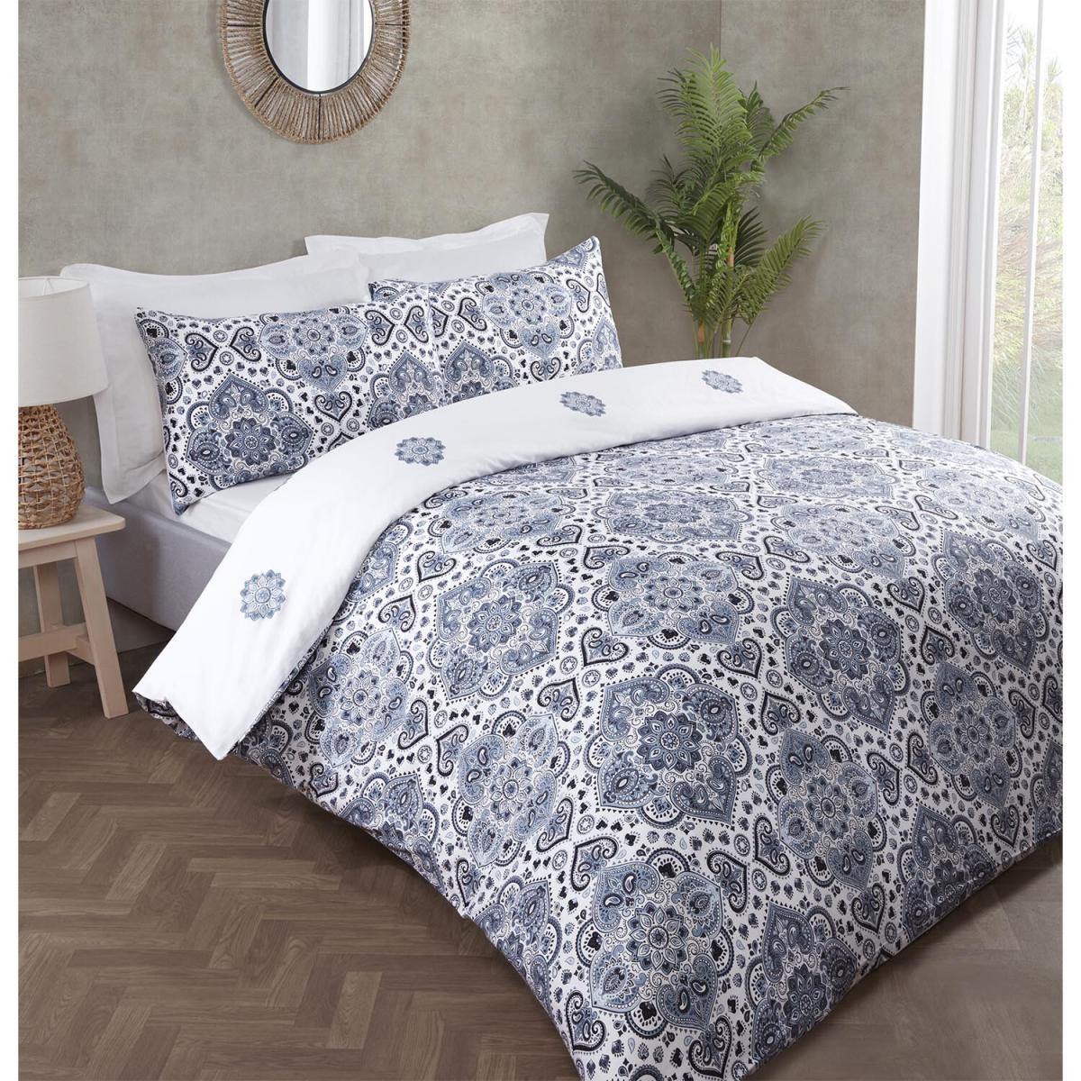Nadia Block Paisley Print Duvet Cover and Pillowcase Set - Double – image 2