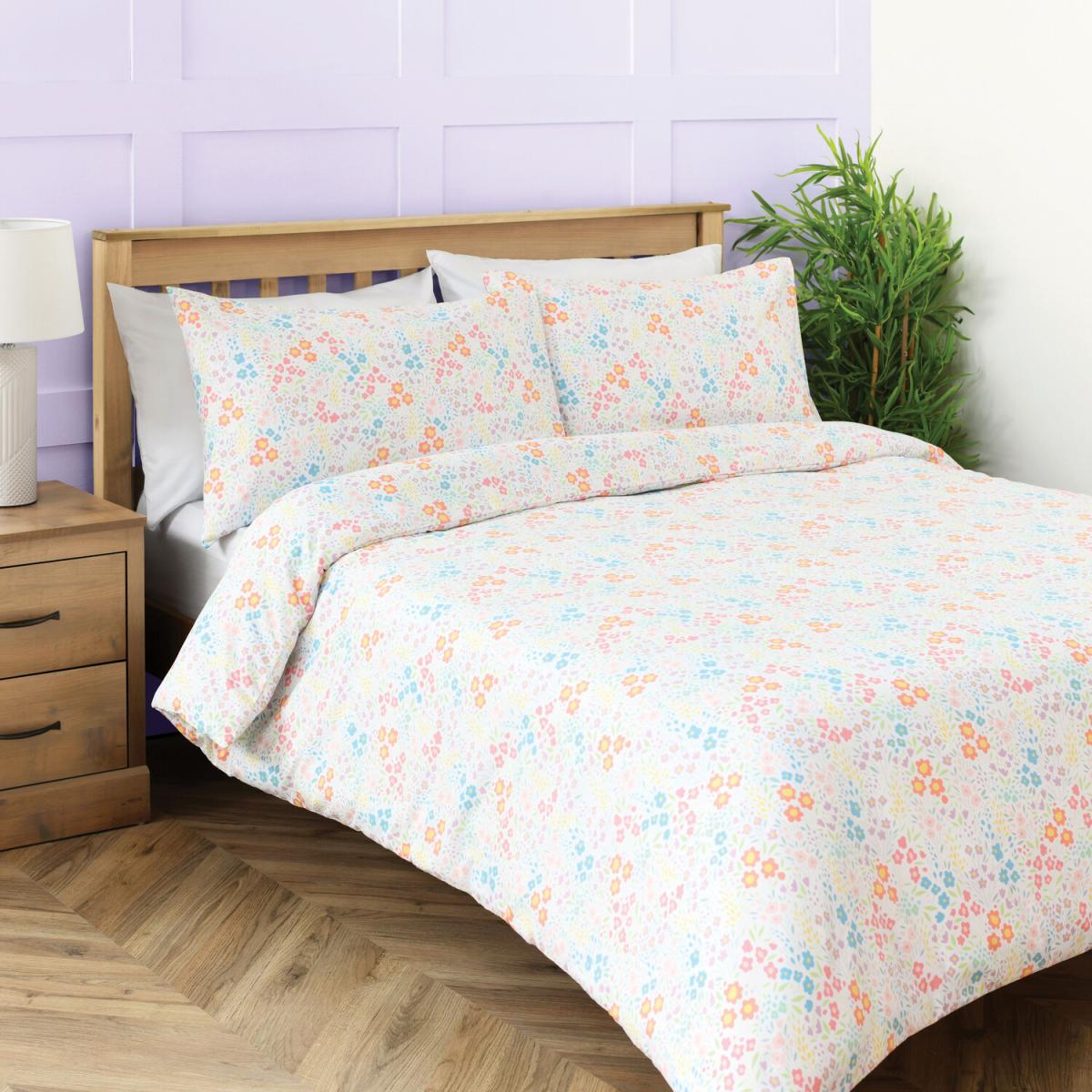 Spring Floral Duvet Cover and Pillowcase Set - Double – image 2