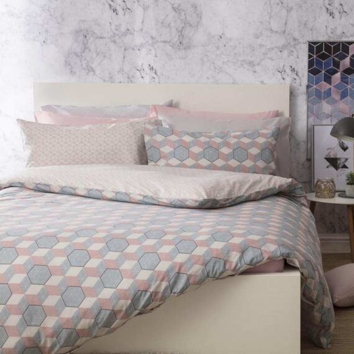 Prism Duvet Cover Set - BM271 - Coral / Double