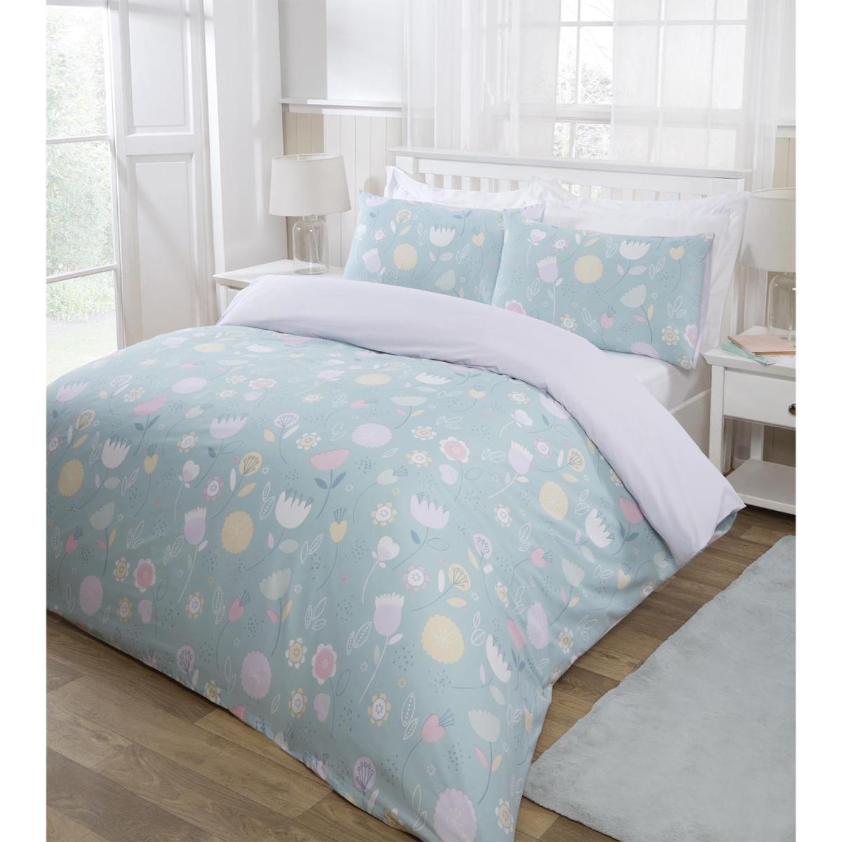 Scandi Floral Duvet Cover and Pillowcase Set  - Double – image 2