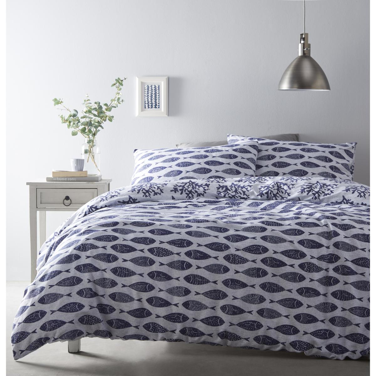 Cove Duvet and Pillowcase Set - Blue / Double – image 1