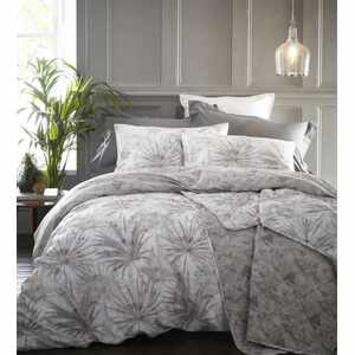 Palm Springs Duvet Cover and Pillowcase Set - Silver / Double – image 6