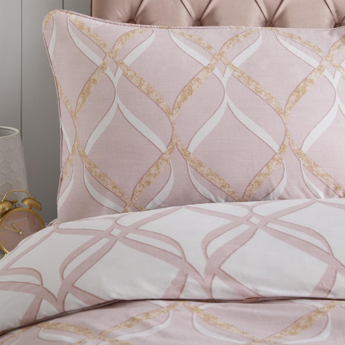 Serene Metallic Duvet Cover and Pillowcase Set - Silver / Double – image 6