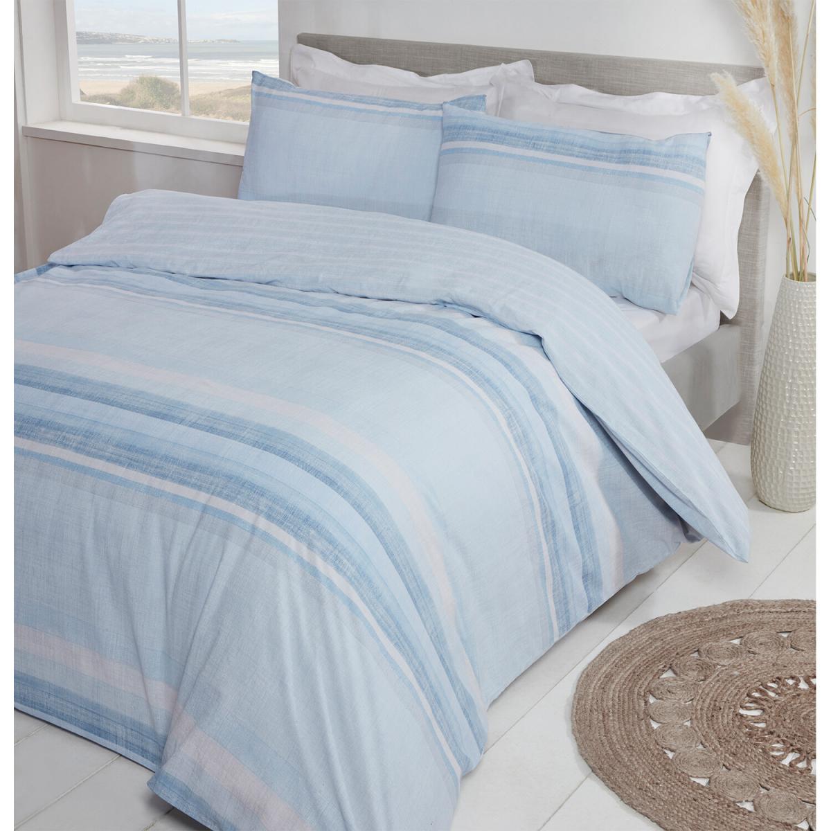 Ocean Stripe Duvet Cover and Pillowcase Set - Double – image 2