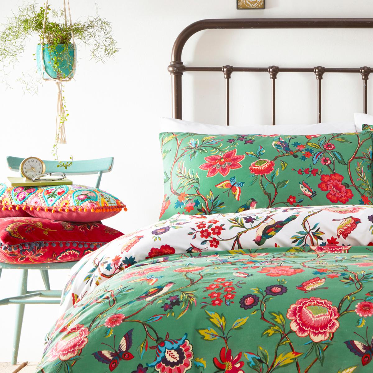 Tropical Floral Duvet Cover Set - Green / Double – image 2