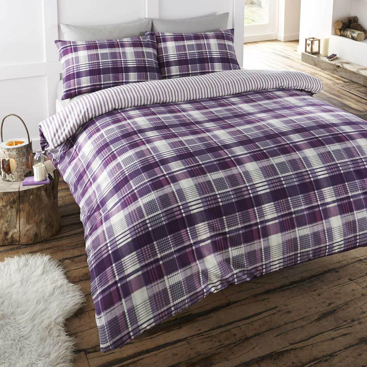 Angus Plum Duvet Set - Plum / Double – image 2