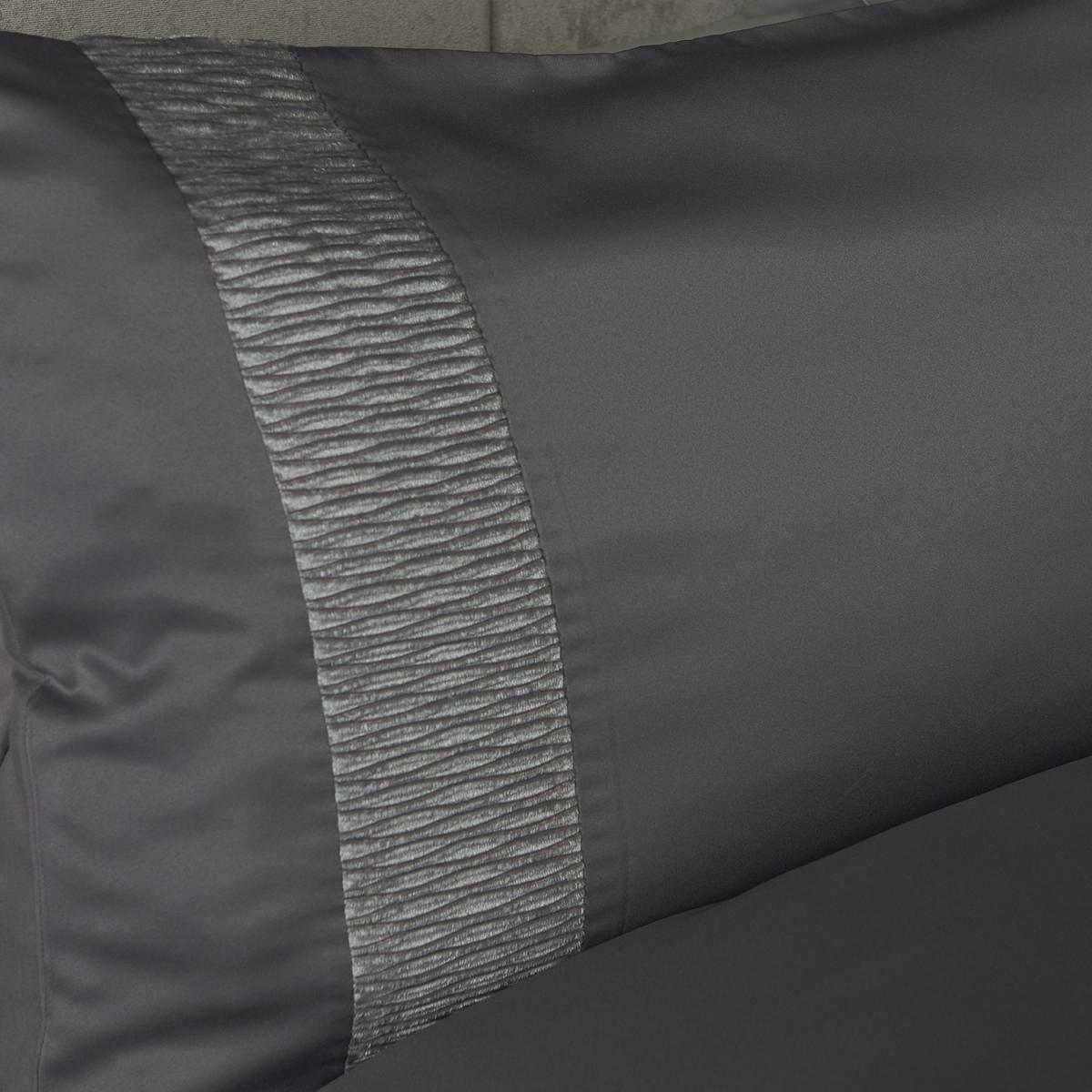 Giana Velvet Grey Duvet Cover and Pillowcase Set - Grey / Double – image 3