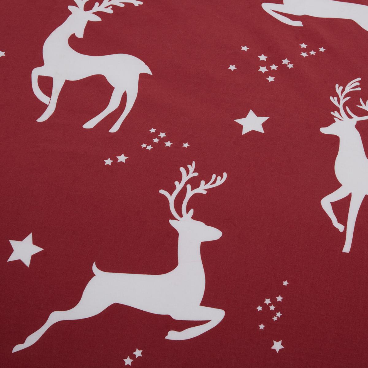 Leaping Stags Duvet Cover and Pillowcase Set - Red / Double – image 2