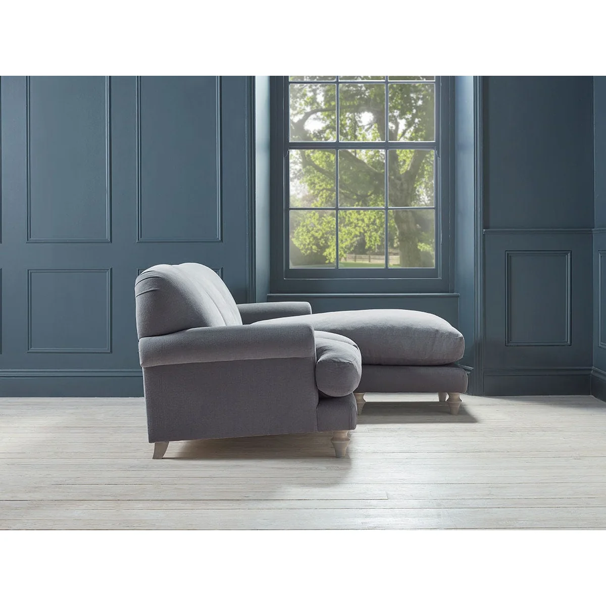 Kiruna Chaise Right Hand Facing Sofa – Steel Cotton Linen – image 3