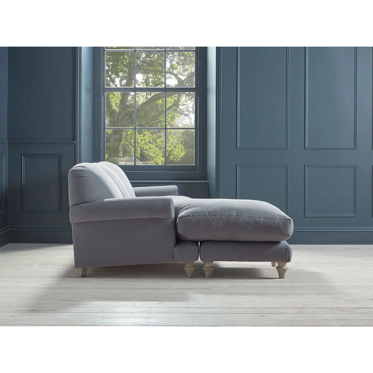 Kiruna Chaise Right Hand Facing Sofa – Steel Cotton Linen – image 5