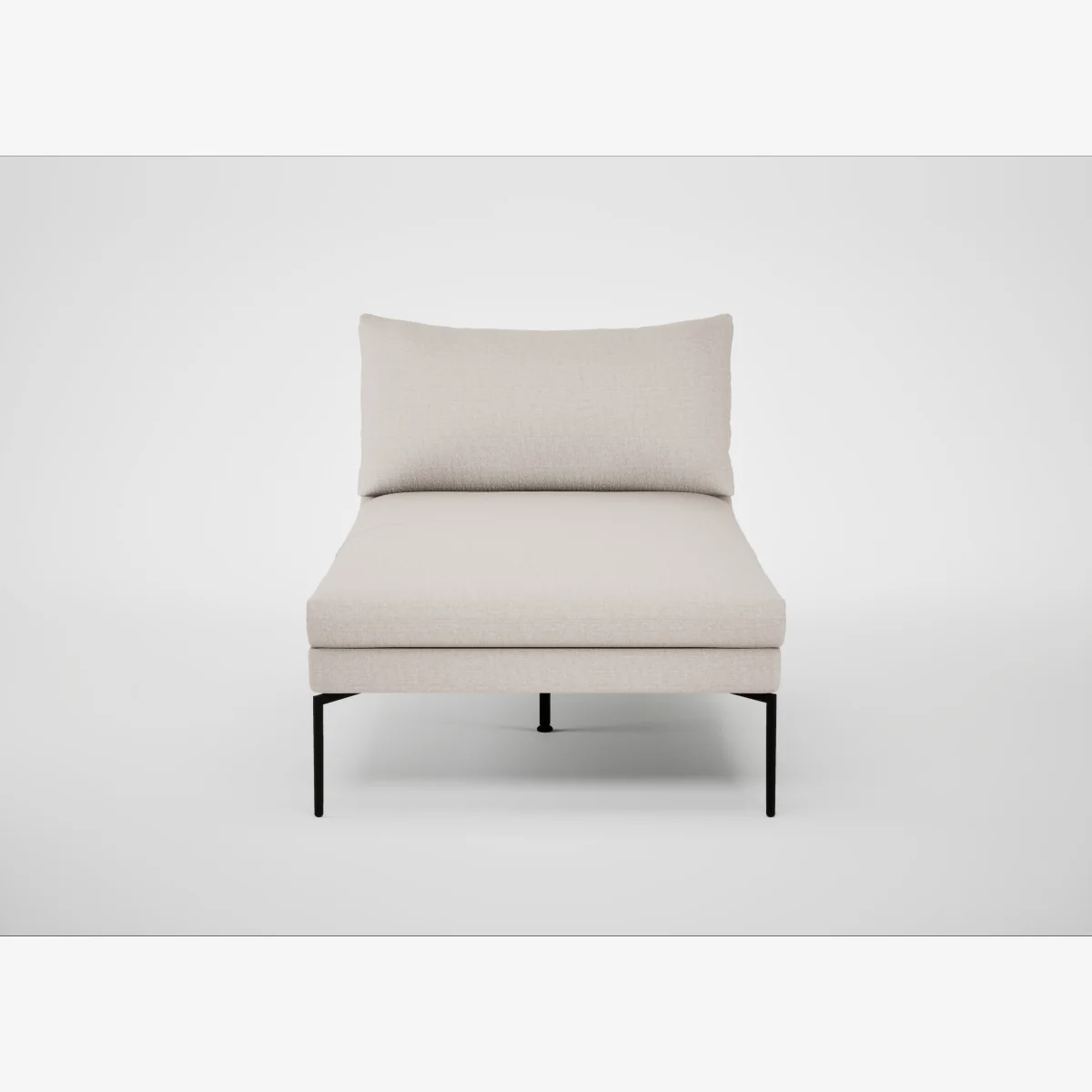 Heal's Matera Chaise Longue Siena Cotton Natural Black Feet - Heal's UK Furniture – image 1