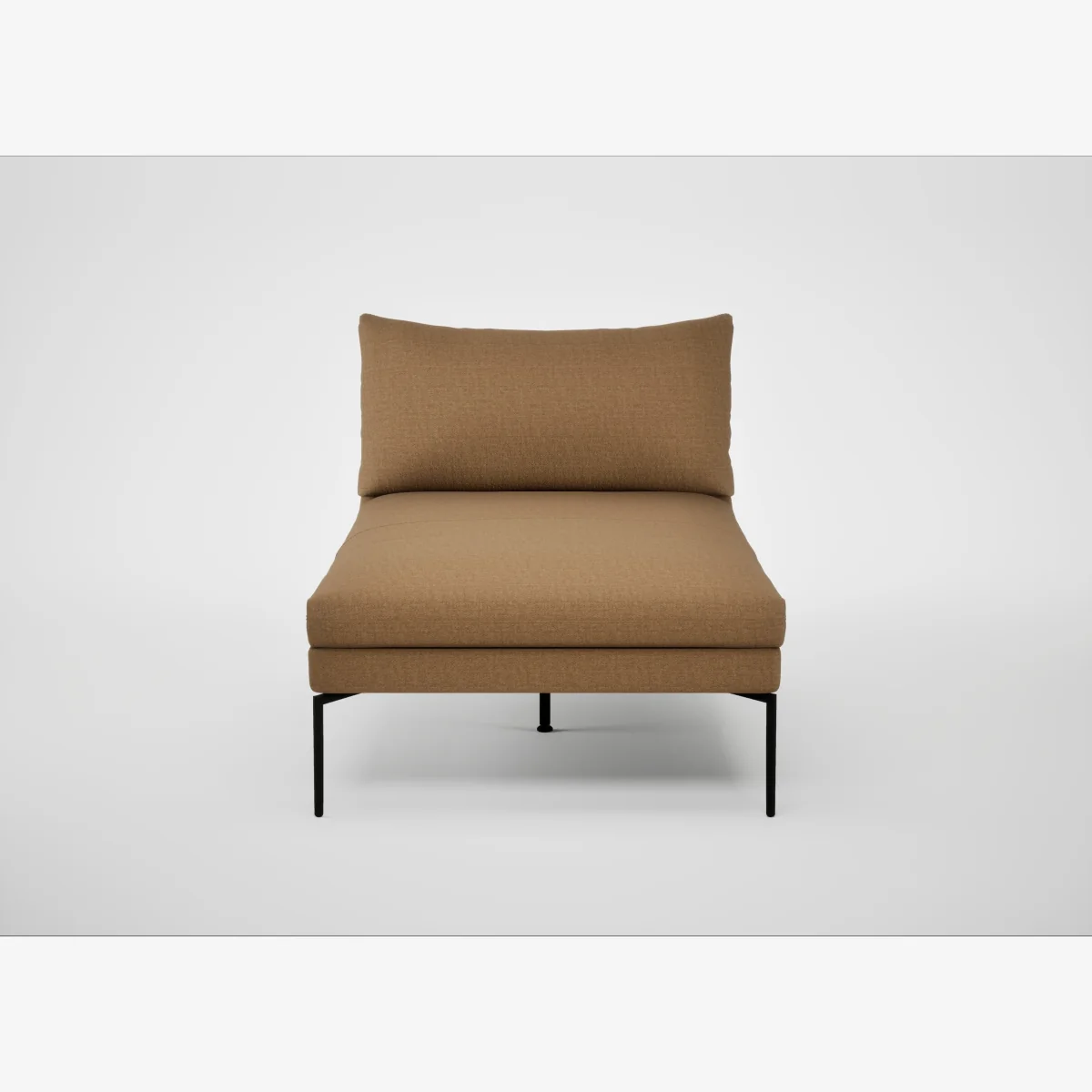 Heal's Matera Chaise Longue Siena Cotton Clay Black Feet - Heal's UK Furniture – image 1