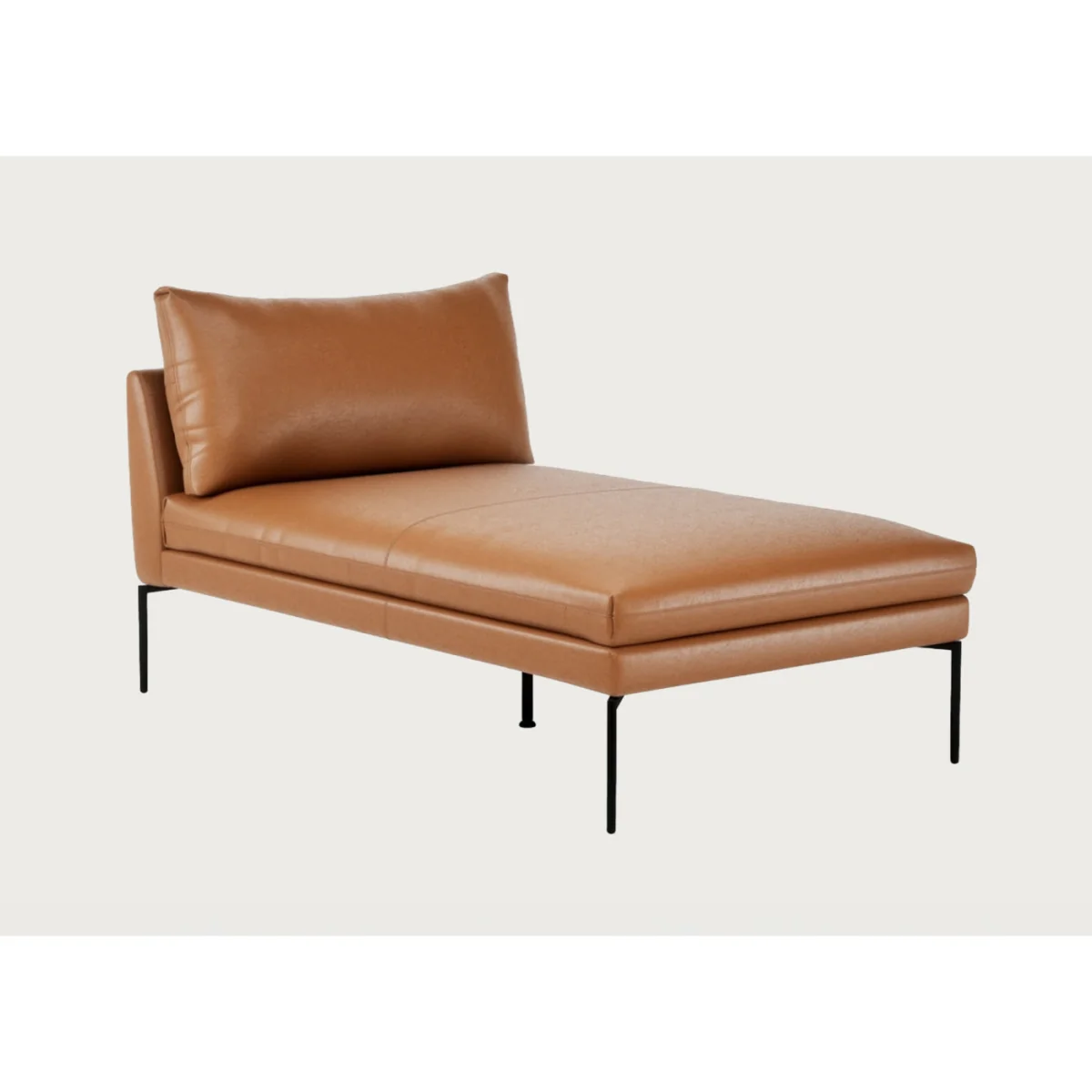 Heal's Matera Chaise Longue Siena Cotton Dusky Pink Black Feet - Heal's UK Furniture – image 2