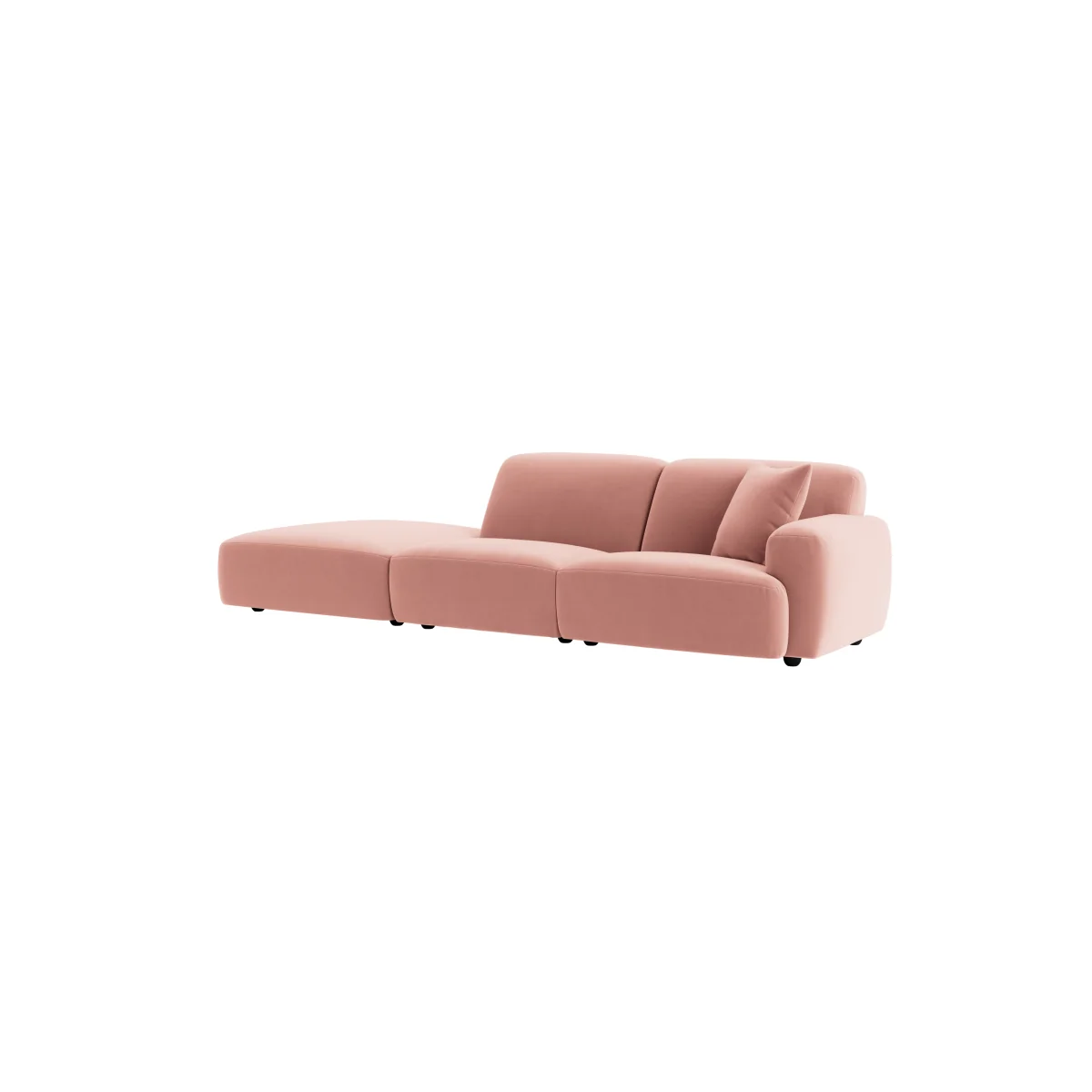 Squishblocks Modular Chaise Longue, Med Lh (Flushed Cheek Clever Velvet) – image 6