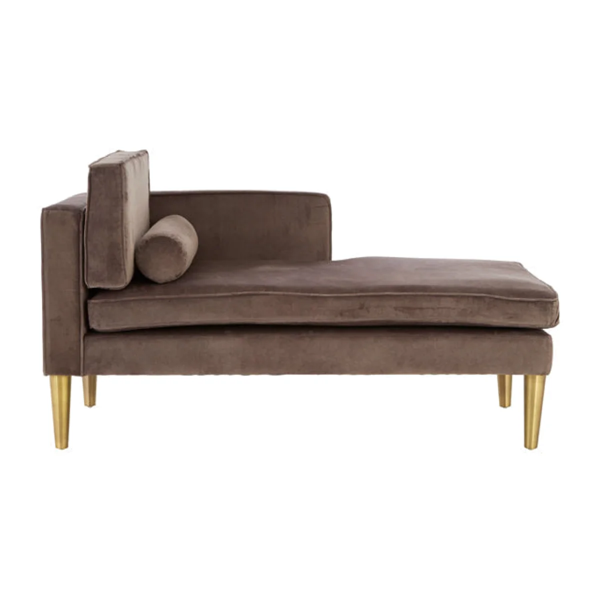 Olivia's Lily Chaise Longue Velvet Taupe | Outlet