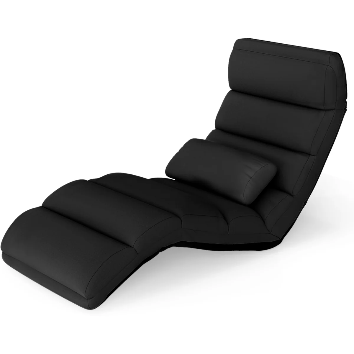 Indoor Chaise Lounge Sofa with Adjustable Backrest - Black – image 5