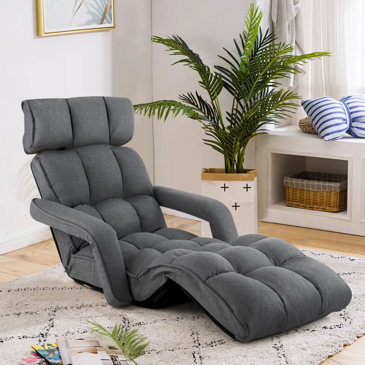 Indoor Chaise Lounger Sofa - Grey – image 3