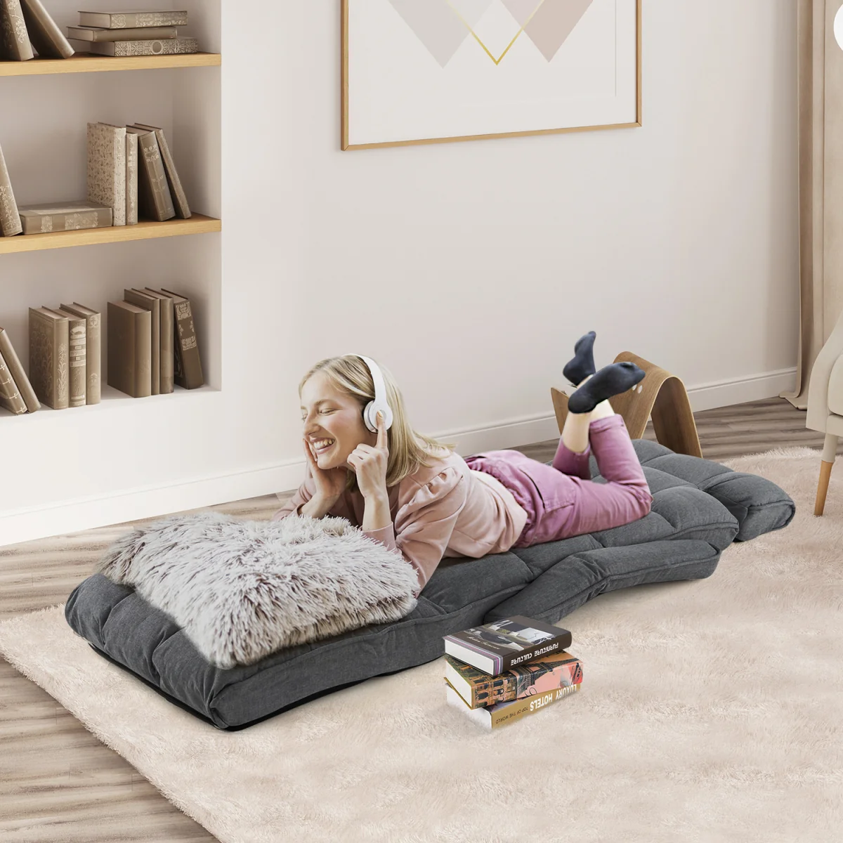 Indoor Chaise Lounger Sofa - Grey – image 6