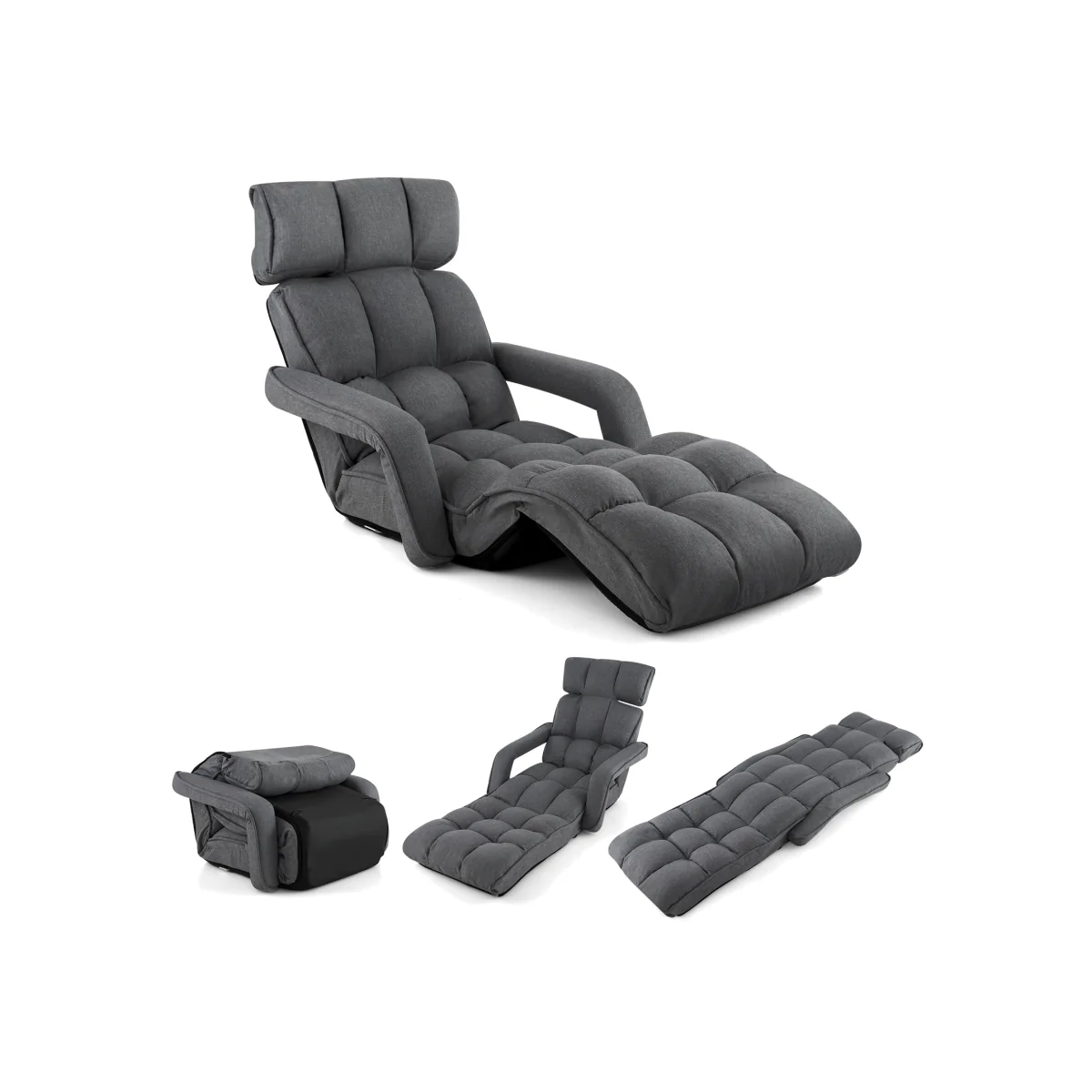 Indoor Chaise Lounger Sofa - Grey – image 1