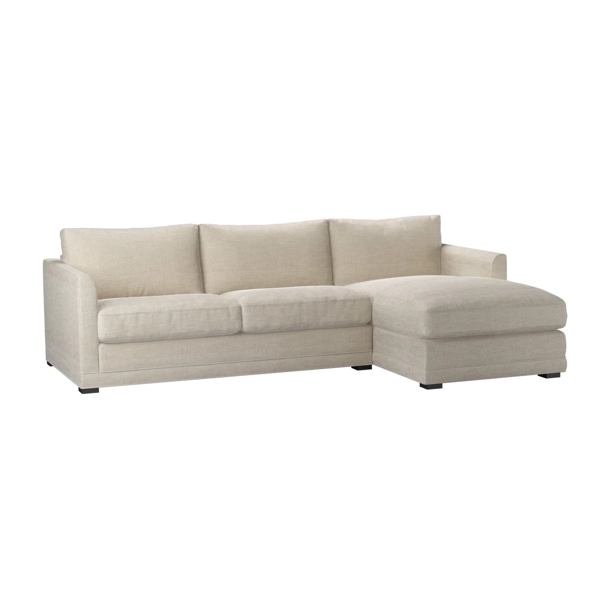 Aissa Medium RHF Chaise Sofa in Jasmine Silky Jacquard Weave – image 1