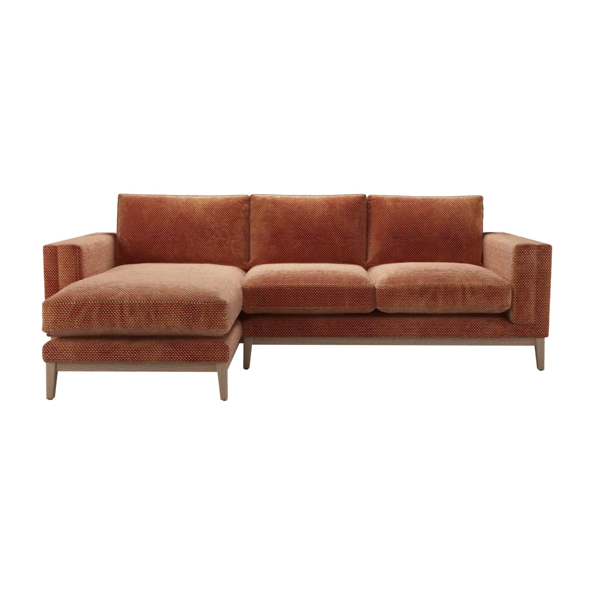 Costello LHF Chaise Sofa in Pomegranate Bubble Velvet – image 1