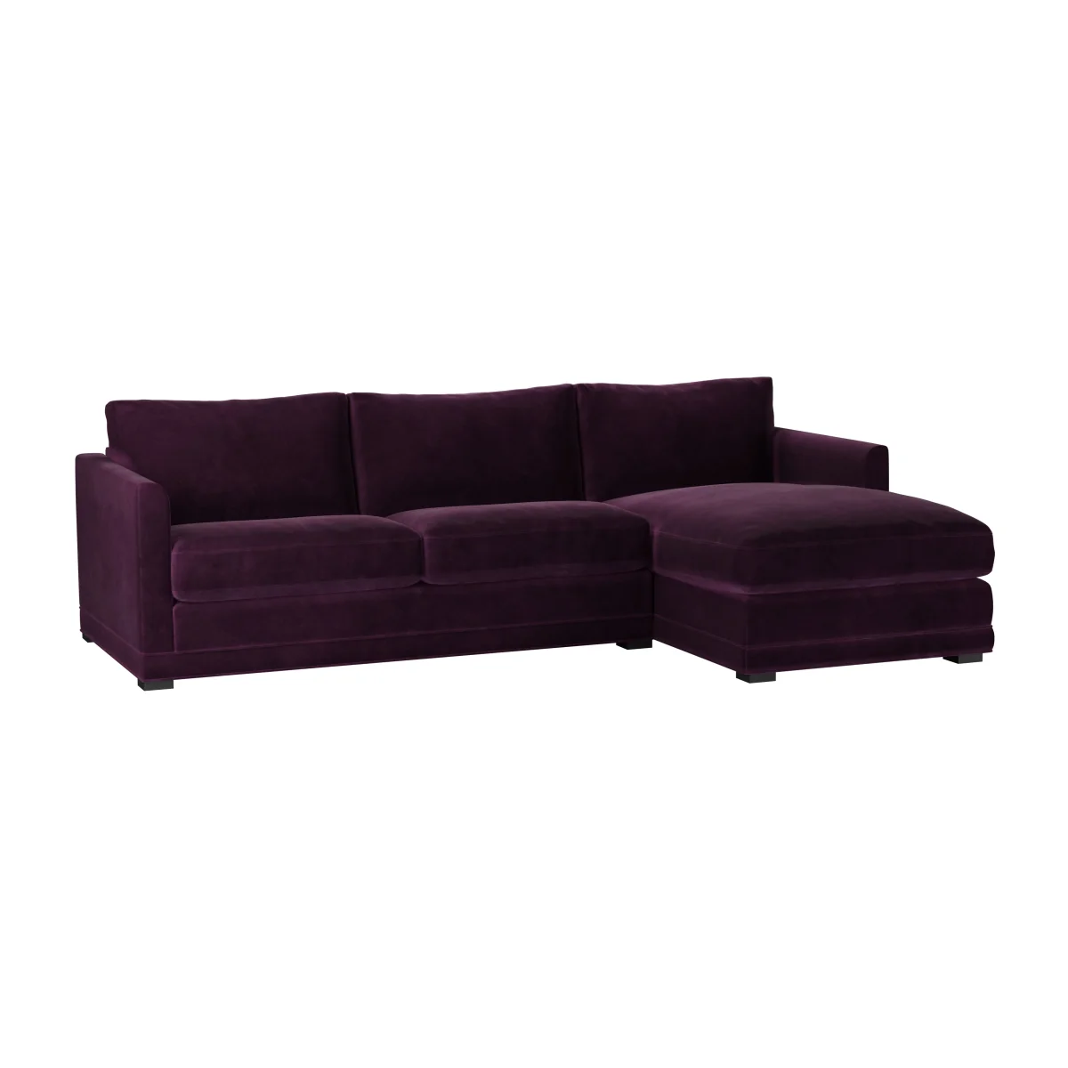 Aissa Medium RHF Chaise Storage Sofa in Damson Smart Velvet – image 1
