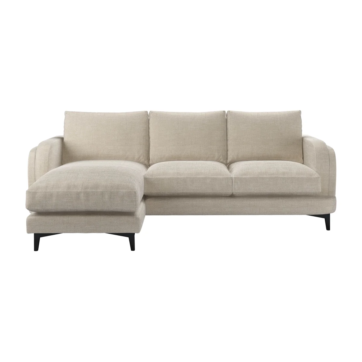 Boston Curved Arm LHF Chaise Sofa in Jasmine Silky Jacquard Weave – image 1