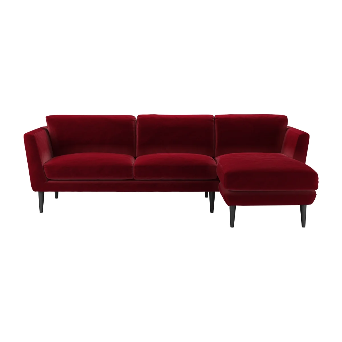 Holly Medium RHF Chaise Sofa in Malbec Cotton Matt Velvet – image 1