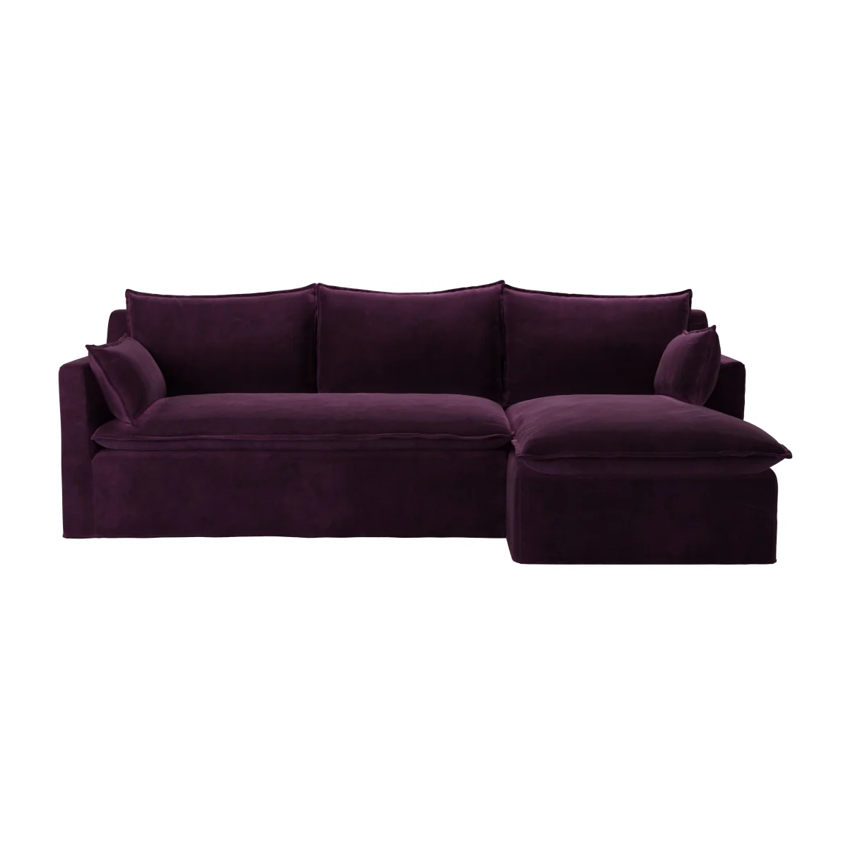 Anders RHF Chaise Sofa in Damson Smart Velvet – image 1