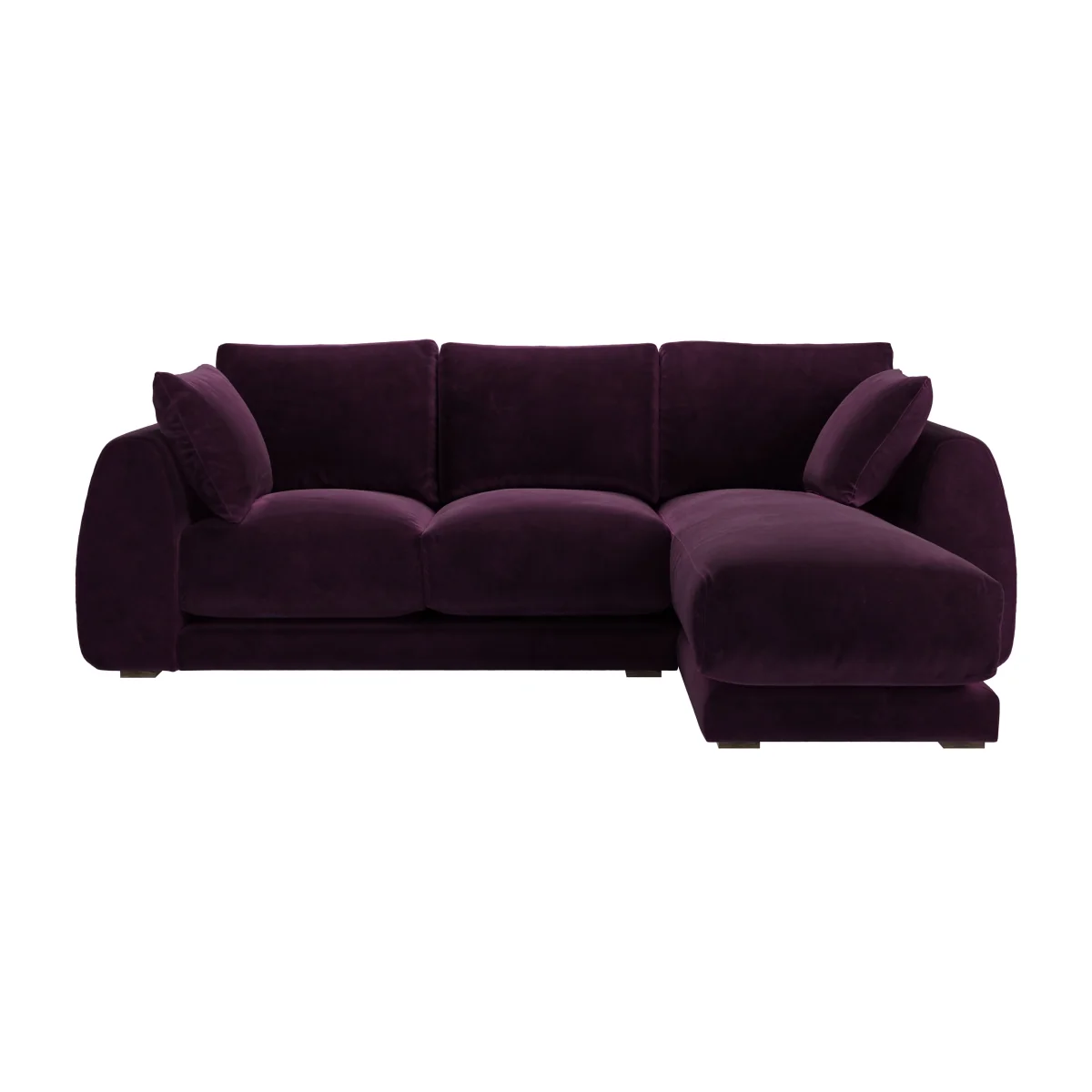 Carmel RHF Chaise Sofa in Damson Smart Velvet – image 1