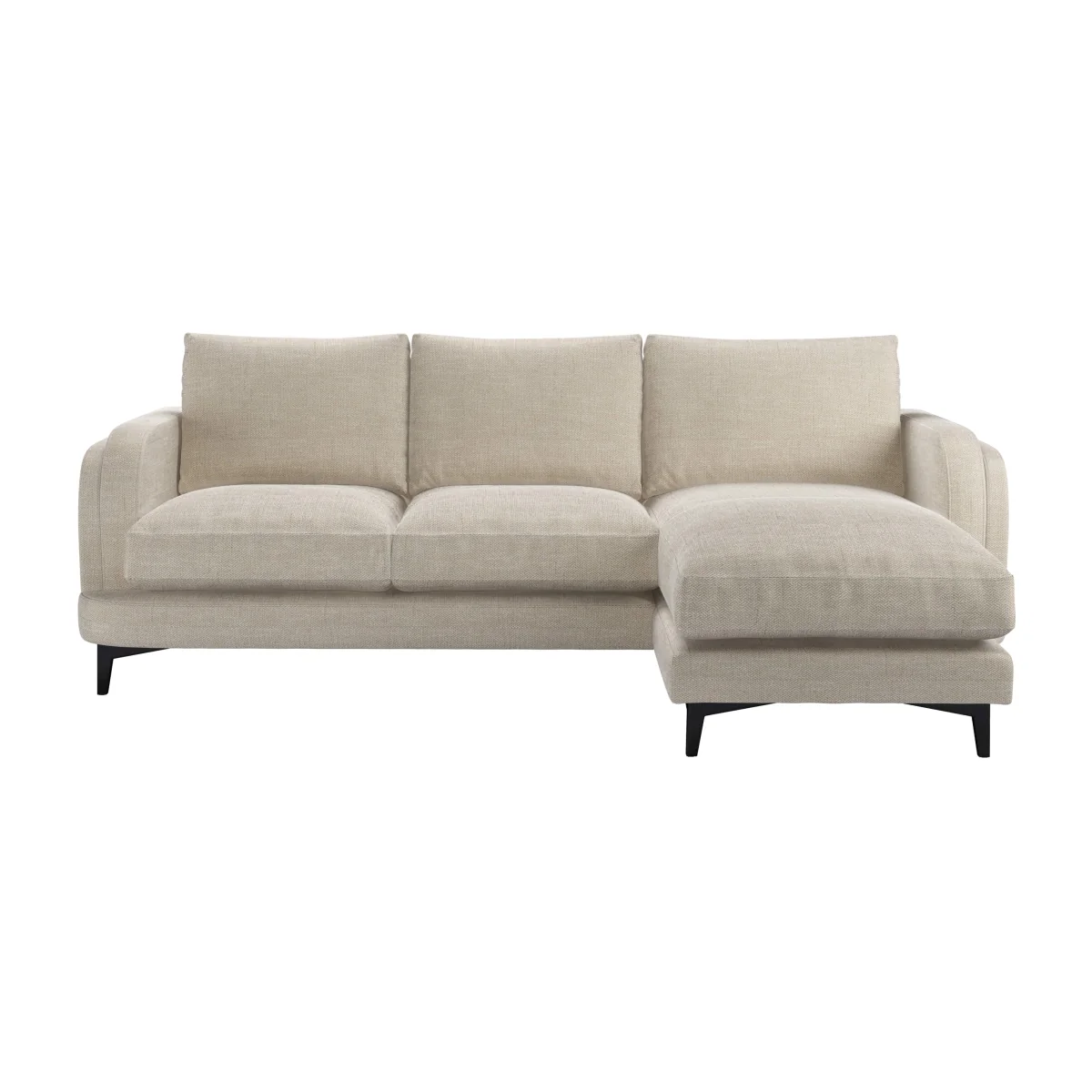 Boston Curved Arm RHF Chaise Sofa in Jasmine Silky Jacquard Weave – image 1