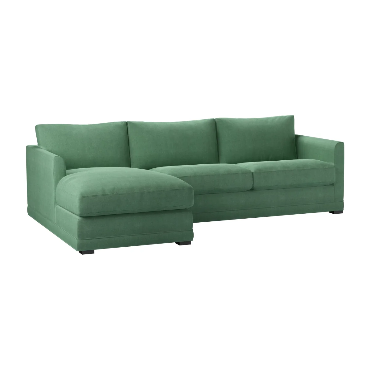 Aissa Medium LHF Chaise Storage Sofa in Celadon Easy Cotton – image 1