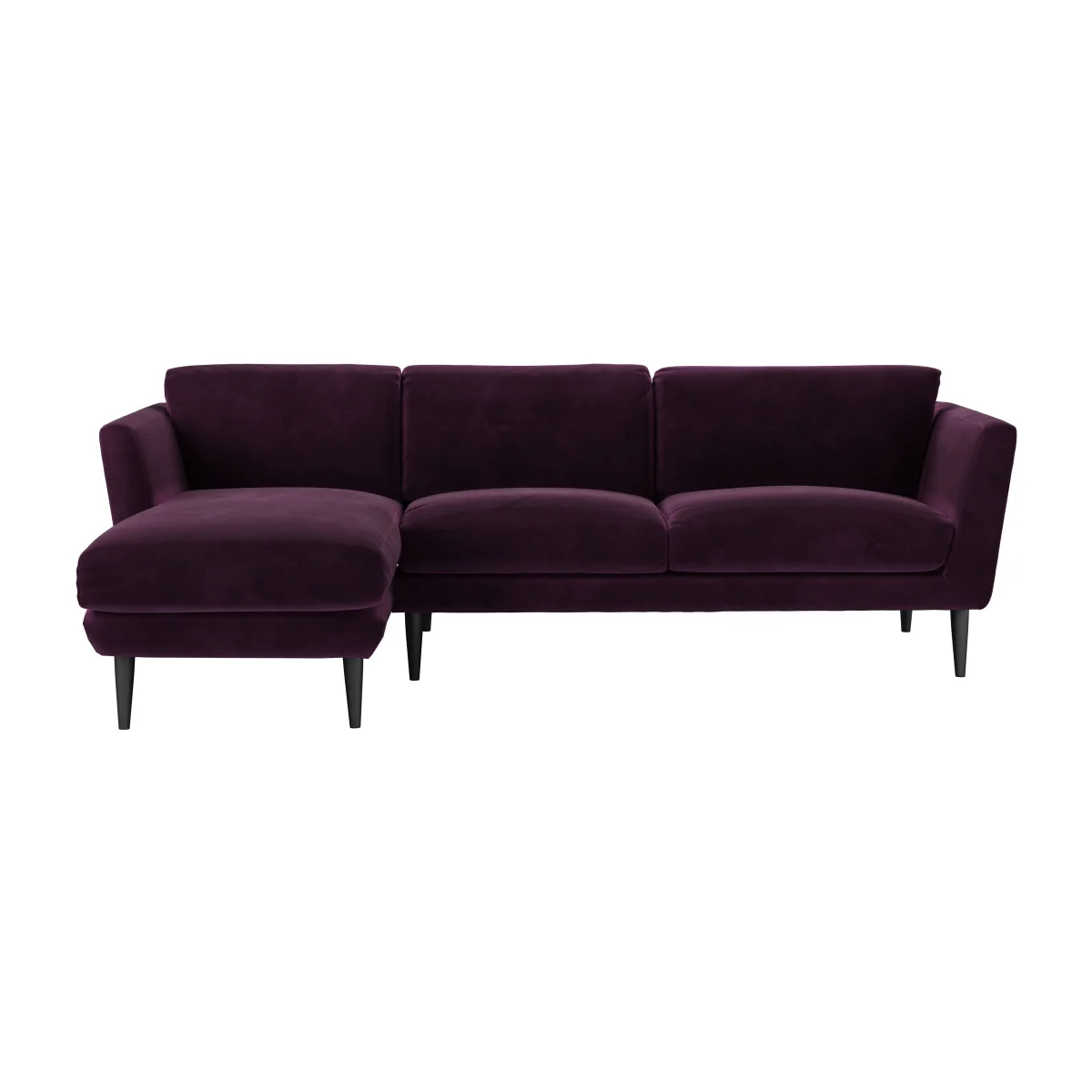Holly Medium LHF Chaise Sofa in Damson Smart Velvet – image 1
