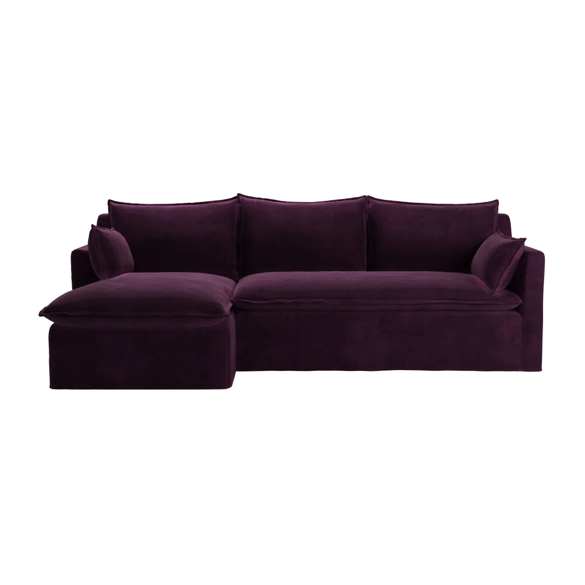 Anders LHF Chaise Sofa in Damson Smart Velvet – image 1