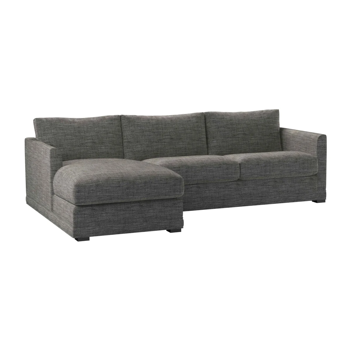 Aissa Medium LHF Chaise Sofa in Liquorice Baylee Multi-Tone Viscose Linen – image 1