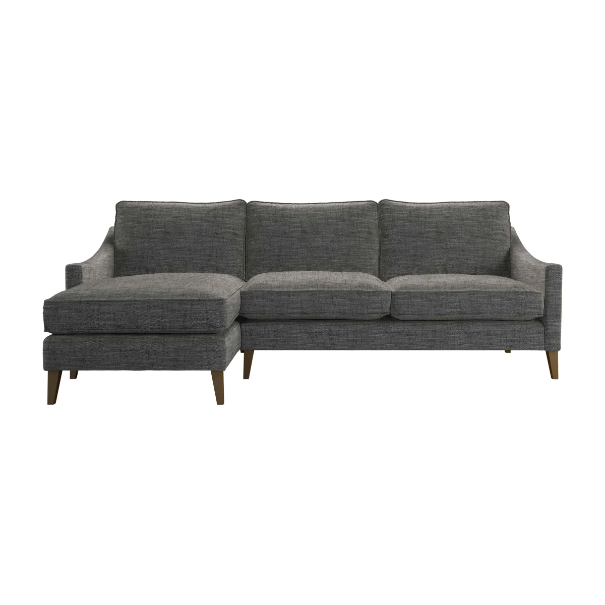 Iggy Medium LHF Chaise Sofa in Liquorice Baylee Multi-Tone Viscose Linen – image 1