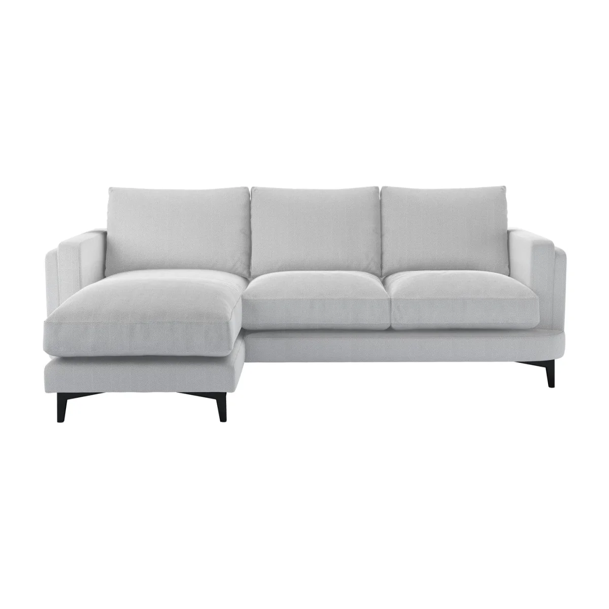 Boston Squared Arm LHF Chaise Sofa in Brick Aquaclean Clever Velvet