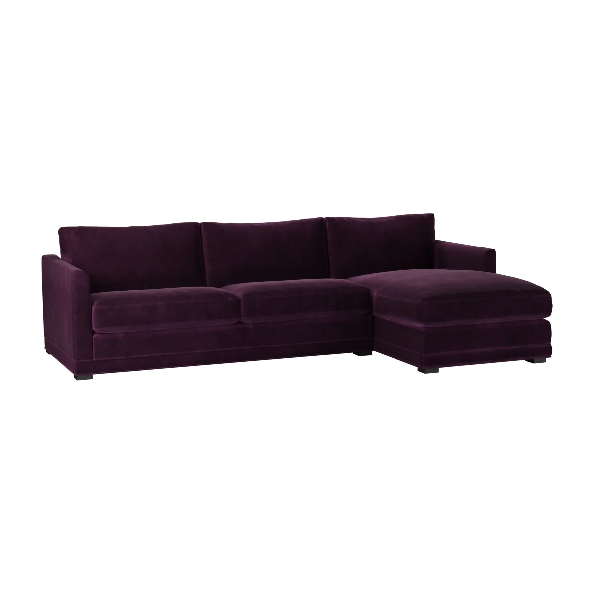 Aissa Large RHF Chaise Storage Sofa in Damson Smart Velvet – image 1