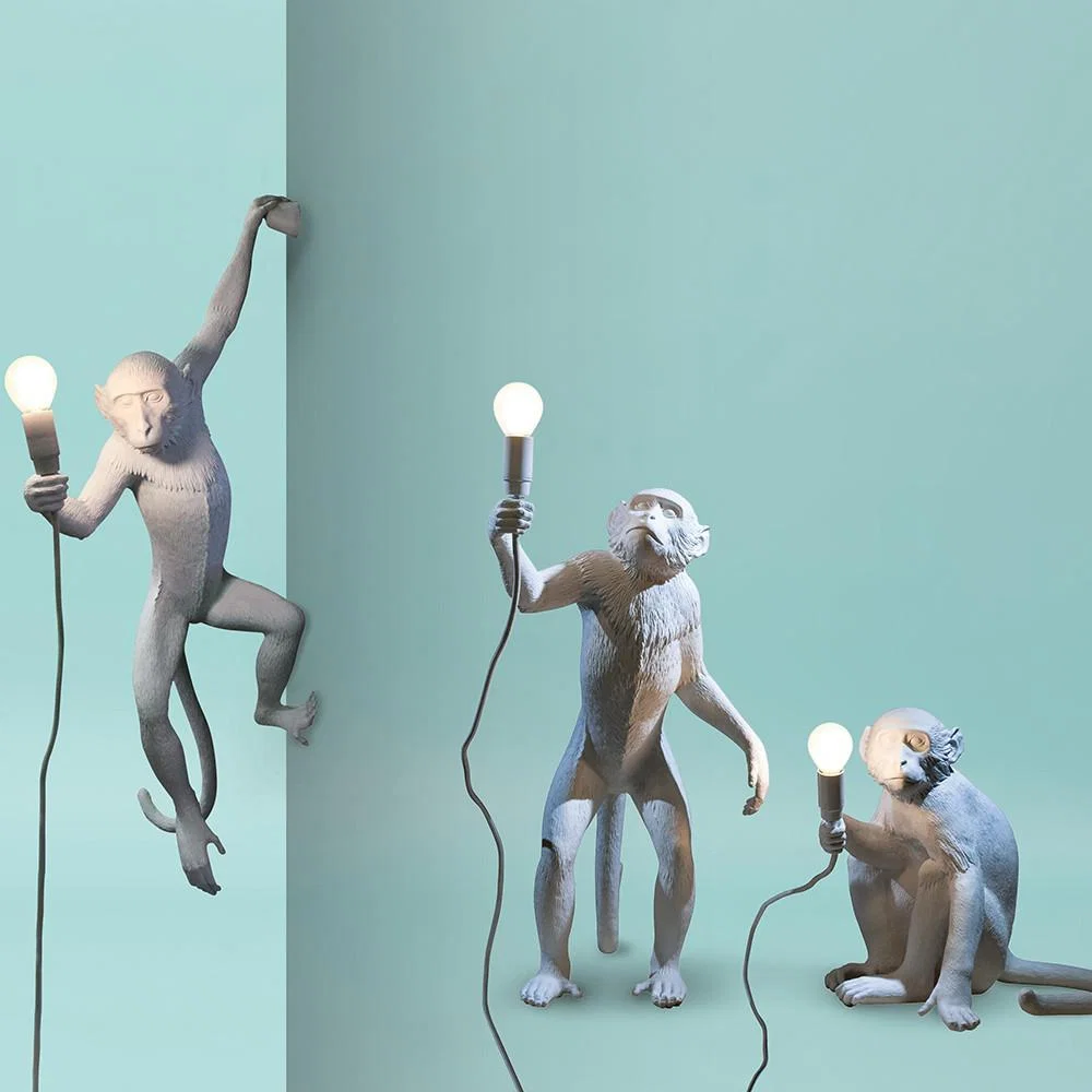 Seletti - Monkey Lamp - Standing - White – image 3