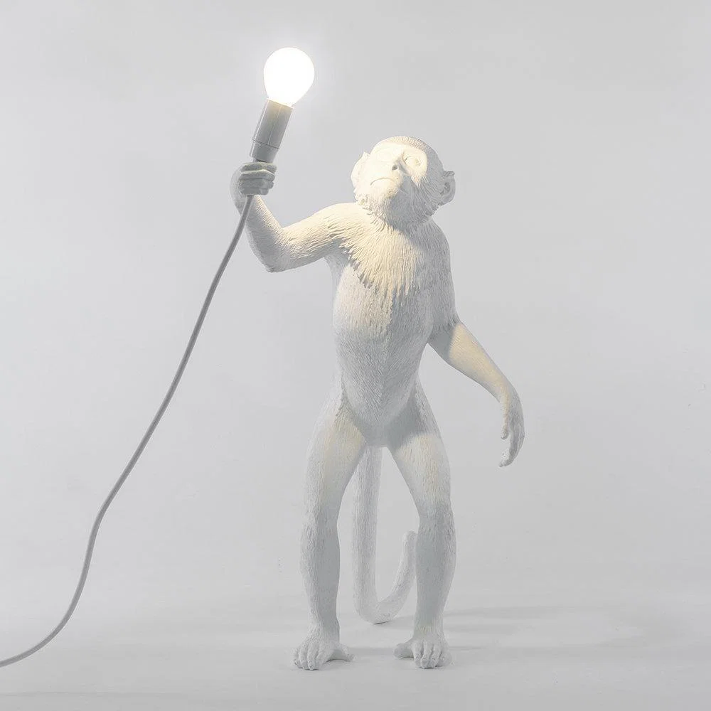 Seletti - Monkey Lamp - Standing - White – image 4