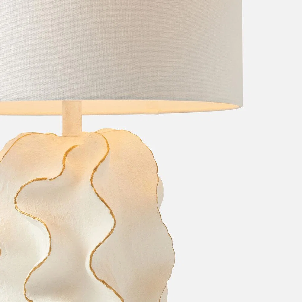 Made Goods - Bethany Table Lamp - Matte White/Gold Resin – image 3