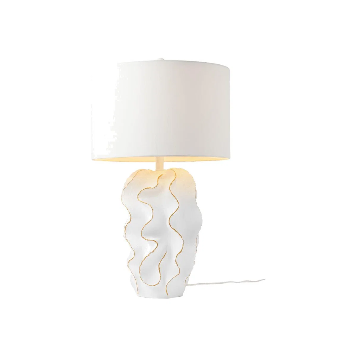 Made Goods - Bethany Table Lamp - Matte White/Gold Resin – image 1