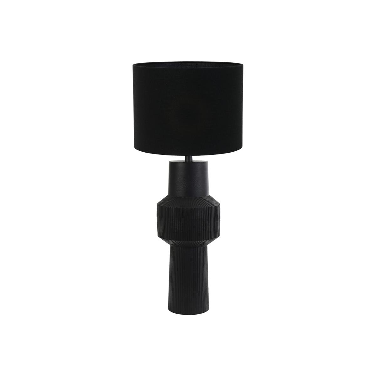 Black Sculpted Table Lamp Metal | Barker & Stonehouse – image 1