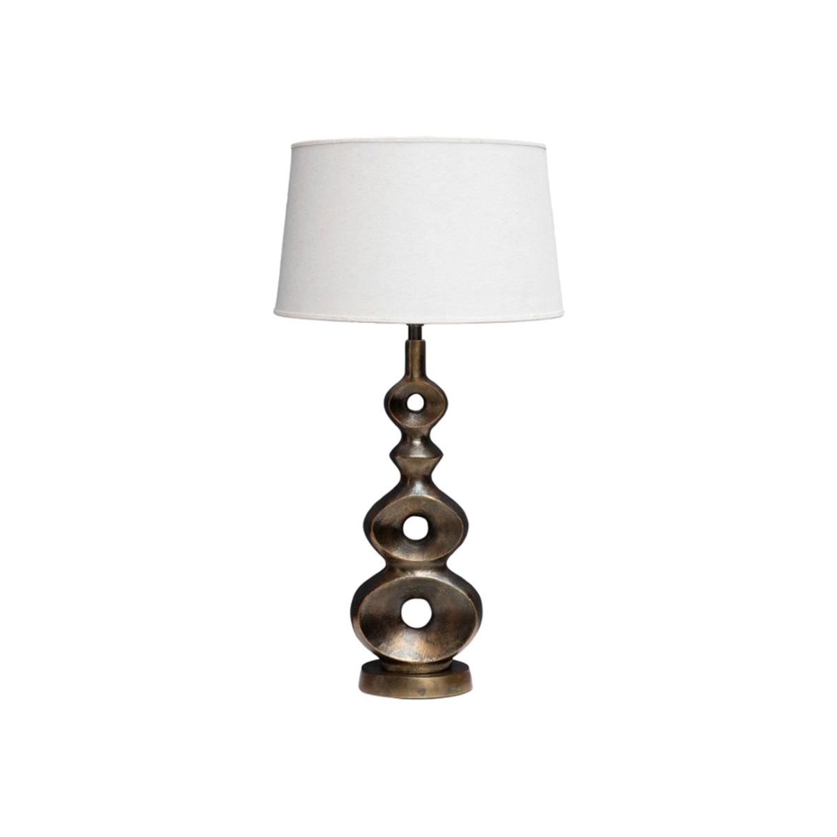 Brass Circles Table Lamp, Gold | Barker & Stonehouse