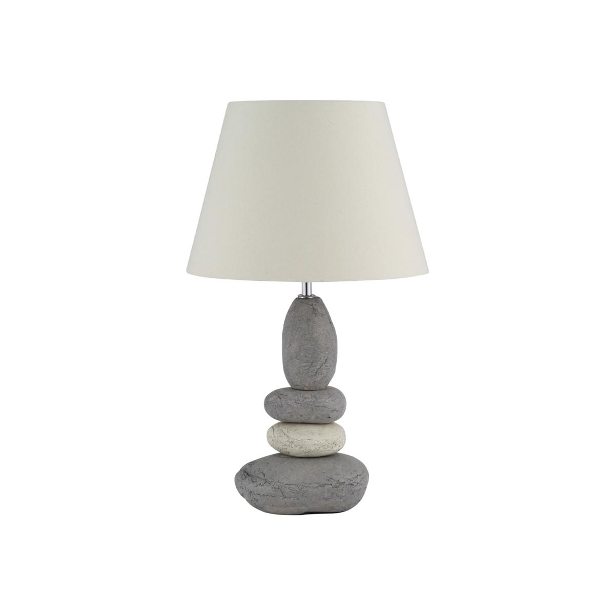 Pebble Table Lamp, Grey Stoneware | Barker & Stonehouse